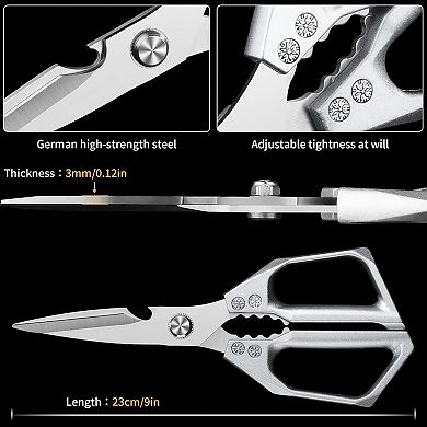 Kitchen Scissors for Food, Poultry Shears, All Purpose Heavy Duty for Chicken Wing/Bone, Meat, Fish