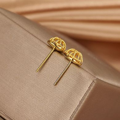 S925 Sterling Silver Gold Plated Sparkling Square Stud Earrings for Women, Sugar Cube Faceted Design