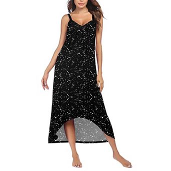 Ekouaer Women Sleeveless Long Nightgown Full Slip Nightdress Soft Sleepdress V Neck Nightshirt