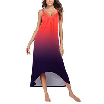 Ekouaer Women Sleeveless Long Nightgown Full Slip Nightdress Soft Sleepdress V Neck Nightshirt