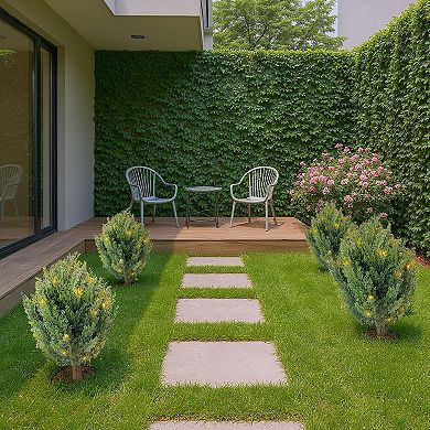 Danolapsi Artificial Cypress Shrub Ball Trees 2pcs 30" Inch Fake Evergreen Plants with Ground Spikes
