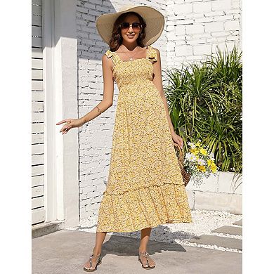 Seoria Square Neck Midi Sundress for Maternity