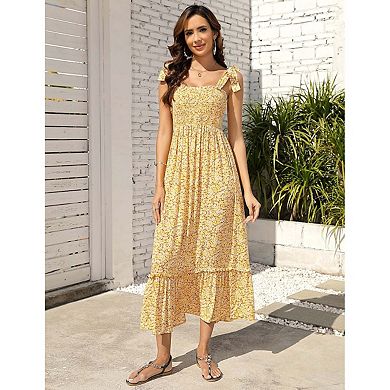 Seoria Square Neck Midi Sundress for Maternity