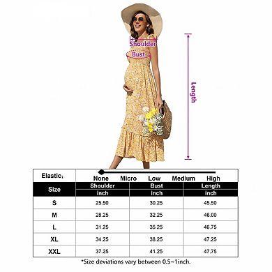 Seoria Square Neck Midi Sundress for Maternity