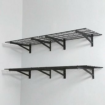 4 Pack Garage Wall Mounted Garage Shelves 1400lbs Capacity, 24"X72" Shelf Storage Rack Floating