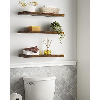 22.5inches 3PC Floating Shelves Rustic Wood Wall Mounted Storage Display