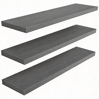 22.5 in 3 pc Floating Shelves Rustic Wood Wall Mounted Storage Display