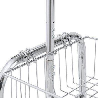Pnronnc Rolling Clothes Rack with Storage Basket Heavy Duty Garment Rack for Hanging Clothes