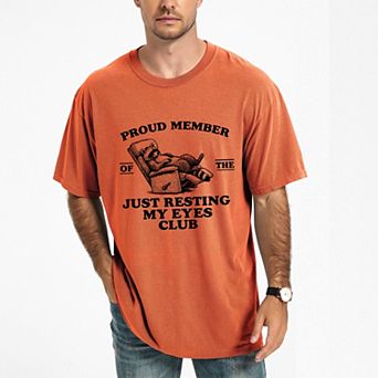 Just Resting My Eyes Club - Men's Garment Dyed Graphic T-Shirt