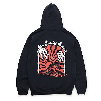 Chasing Sunsets Groovy Puff Print - Women's Graphic Hoodie