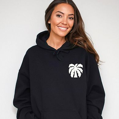 Chasing Sunsets Groovy Puff Print - Women's Graphic Hoodie