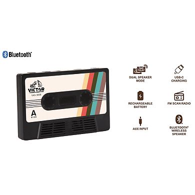 Victor Cassette Bluetooth Speaker