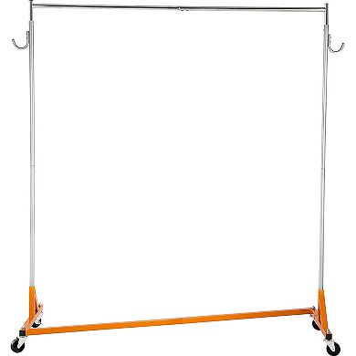 Pnronnc Industrial Z Rack Garment Rack Clothing Rack Drying Rack Roll Closet Organizer Height Adjust