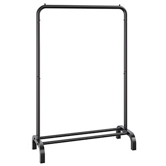 Pnronnc Floor Drying Rack Open Wardrobe Clothing Garment Rack with Hanging Rod Bedroom Guest Room