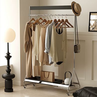 Pnronnc American Clothes Hanger and Hat Rack Portable Stainless Steel Closet Organizer