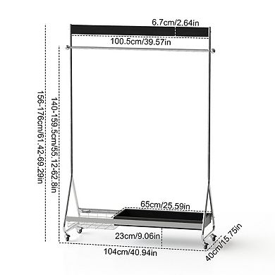 Pnronnc American Clothes Hanger and Hat Rack Portable Stainless Steel Closet Organizer