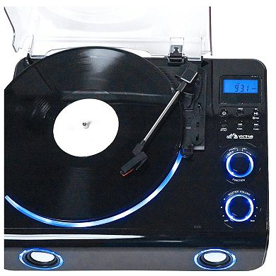 Victor Beacon Hybrid 5-in-1 Turntable System with Bluetooth & FM Radio