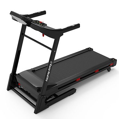 Pnronnc Electric Treadmill Fold 3.5HP Workout Running Machine Walking Bluetooth Speaker APP FITSHOW