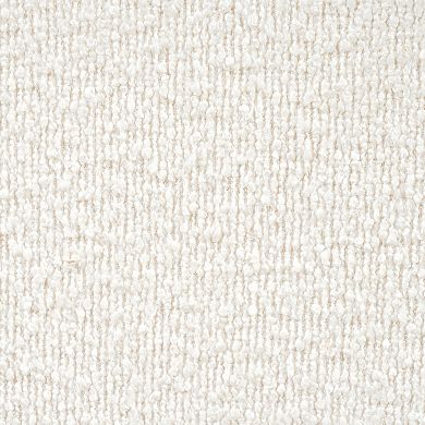 King Size Platform Bed Boucle Fabric Upholstered Bed Frame with Thick Headboard