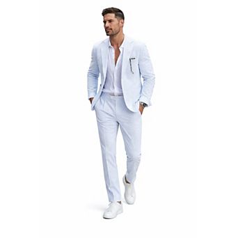 Mens Slim Fit Summer Suit