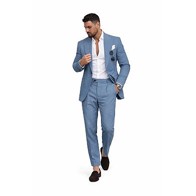 Mens Relaxed Fit Linen Suit