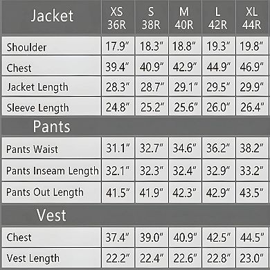 Mens Tailored Three Piece Suit