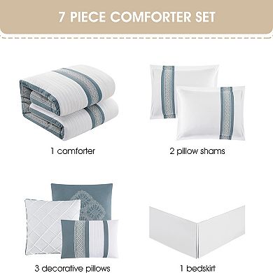 Nanshing Durango 7-Piece Striped Comforter Set with Shams