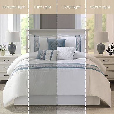 Nanshing Durango 7-Piece Striped Comforter Set with Shams