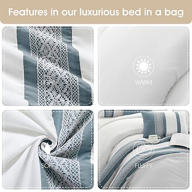 Nanshing Durango 7-Piece Striped Comforter Set with Shams