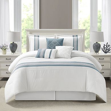Nanshing Durango 7-Piece Striped Comforter Set with Shams