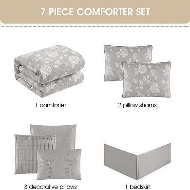 Nanshing Landy 7-Piece Floral Comforter Set with Shams