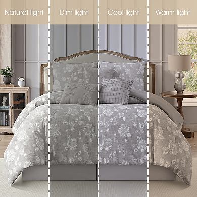 Nanshing Landy 7-Piece Floral Comforter Set with Shams