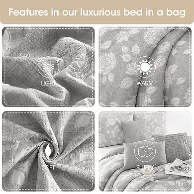Nanshing Landy 7-Piece Floral Comforter Set with Shams