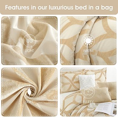 Nanshing Keaton 7-Piece Jacquard Comforter Set with Shams