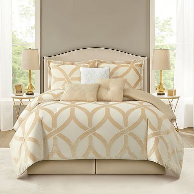 Nanshing Keaton 7-Piece Jacquard Comforter Set with Shams