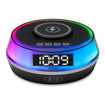 iHome Sunrise Clock Charger Bluetooth Magnetic Wireless Charging Clock with Soothing Sounds