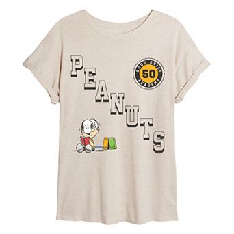 Juniors' Peanuts Good Grief Academy Oversized Tee