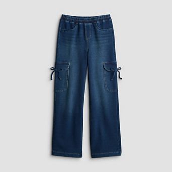 Girls 7-16 Vanilla Star Wide Leg Bow Cargo Pants