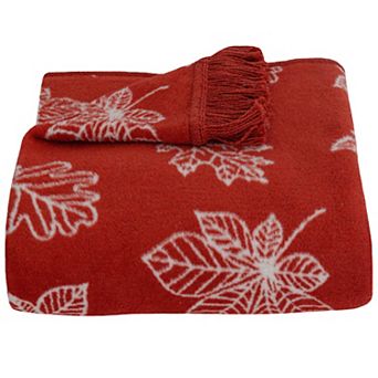 Discover Europe Made in Portugal Plush Leaves Throw Blanket