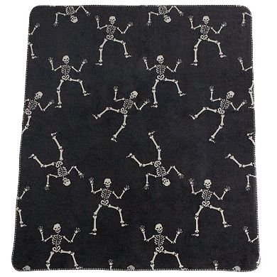 Discover Europe Made in Portugal Plush Skeletons Throw Blanket