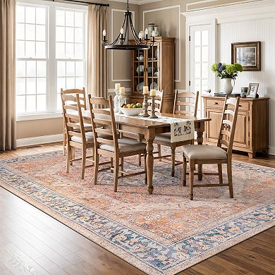 World Rug Gallery Vintage Medallion Washable Rug