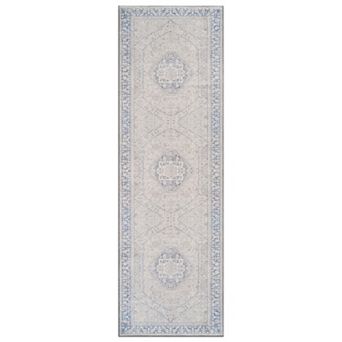 World Rug Gallery Vintage Medallion Washable Rug