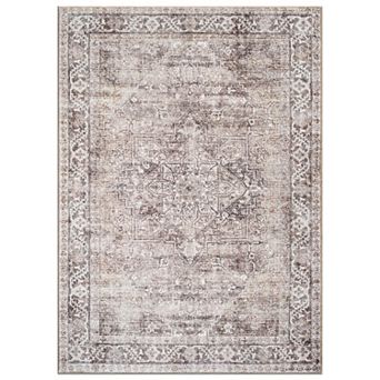 World Rug Gallery Moon Collection Washable Rug