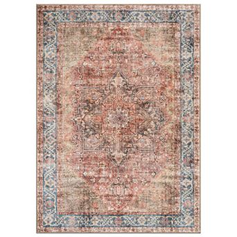 World Rug Gallery Moon Collection Washable Rug