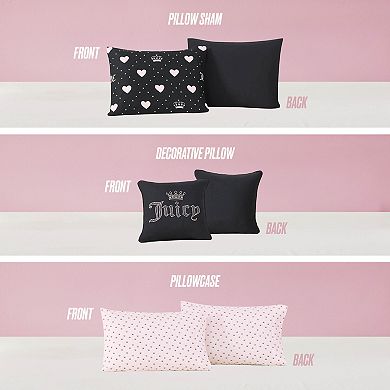 Juicy Couture 8-Piece Bed in a Bag Hearts Comforter Set