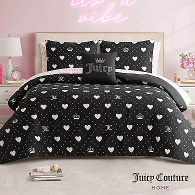 Juicy Couture 8-Piece Bed in a Bag Hearts Comforter Set