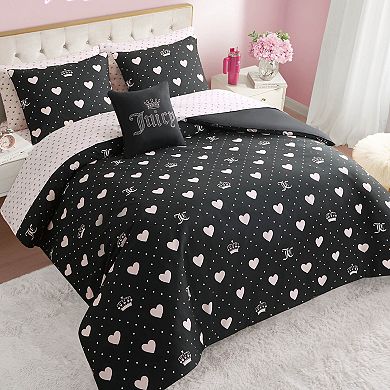 Juicy Couture 8-Piece Bed in a Bag Hearts Comforter Set