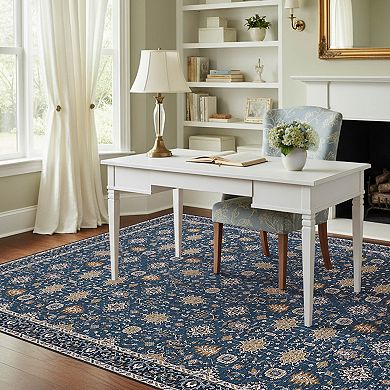 Laura Ashley Imagine Aure Chenille Washable Throw or Area Rug