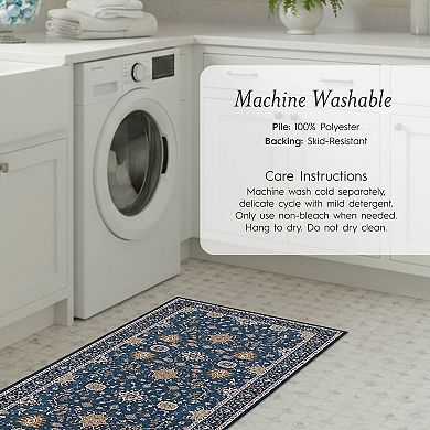 Laura Ashley Imagine Aure Chenille Washable Throw or Area Rug