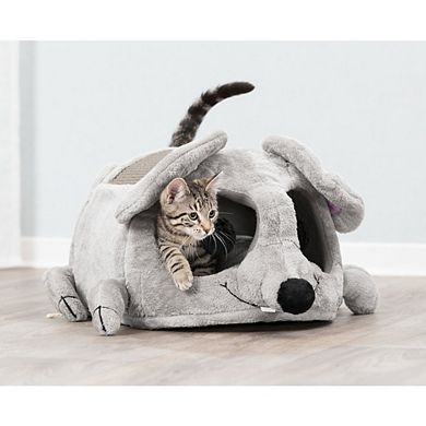 Lukas Plush Indoor Cat Condo with Sisal Scratching Surface & Removable Cushion